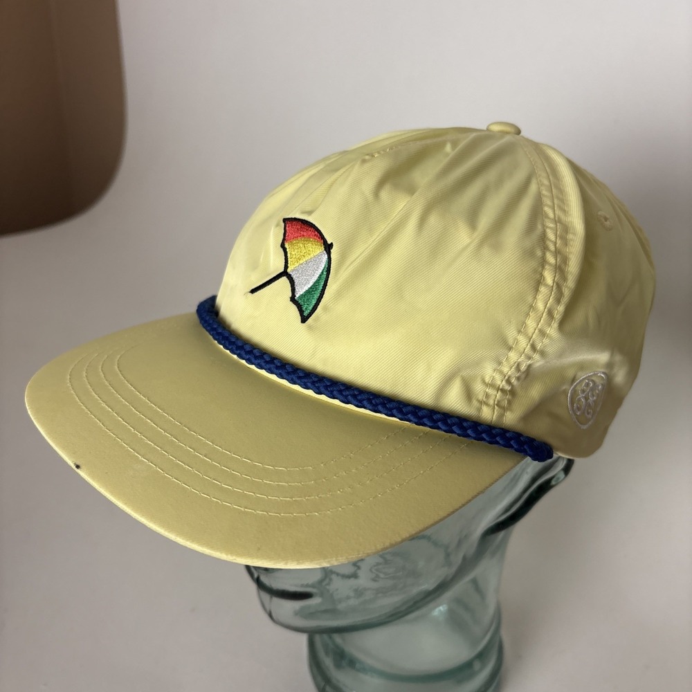 G/FORE Arnold Palmer Umbrella Golf Hat Yellow Rope Snapback Cap Adjustable stain